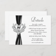 Detalles del Boda de Cisne Negro Plata Cisne