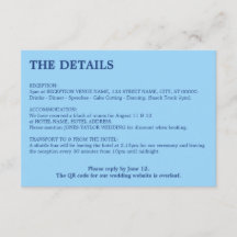 Detalles del Boda de código QR azul de Cornflower