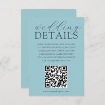 Detalles del Boda de código QR azul simple
