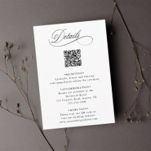 Detalles del Boda de código QR de caligrafía román