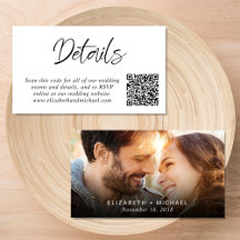 Detalles del Boda de código QR de fotografía moder