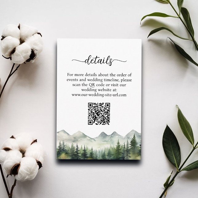 Tarjeta De Recepción Detalles del Boda de código QR Pines (Subido por el creador)