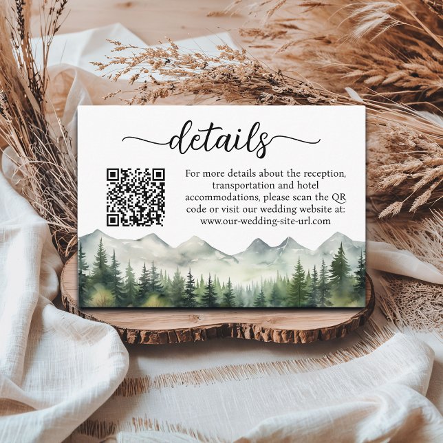 Tarjeta De Recepción Detalles del Boda de código QR Pines (Subido por el creador)