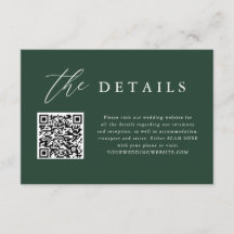 Detalles del Boda de código QR verde esmeralda