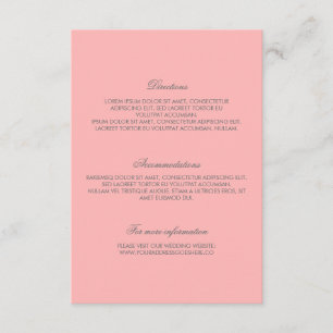 Tarjeta De Recepción Detalles del Boda de confeti de oro rosado