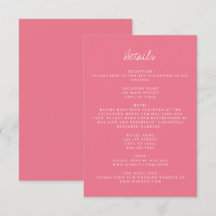 Detalles del Boda de coordenadas rosado