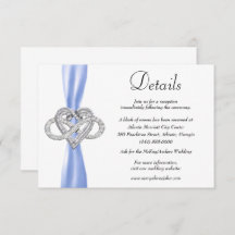 Detalles del Boda de corazón infinito de cinta azu