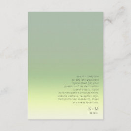 Tarjeta De Recepción Detalles del Boda de degradado de estado de ánimo 