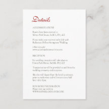 Detalles del Boda de encaje rojo Crimson clásicos