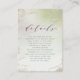 Tarjeta De Recepción Detalles del Boda de escarcha de Relieve metalizad