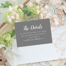 Detalles del Boda de estilo sencillo gris oscuro