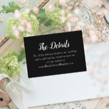 Detalles del Boda de estilo simple negro