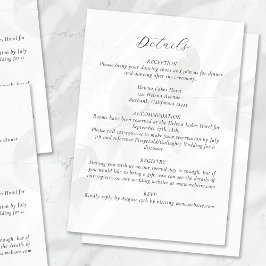 Tarjeta De Recepción Detalles del Boda de eucalipto silenciado