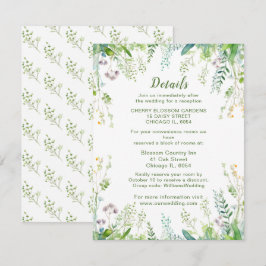 Tarjeta De Recepción Detalles del Boda de Eucalyptus Greenery