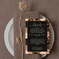 Detalles del Boda de Flor Silvestre Black Floral T
