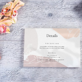 Tarjeta De Recepción Detalles del Boda de flores abstracto