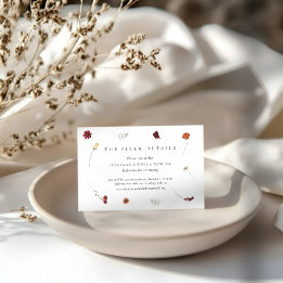 Tarjeta De Recepción Detalles del Boda de flores silvestres de color de