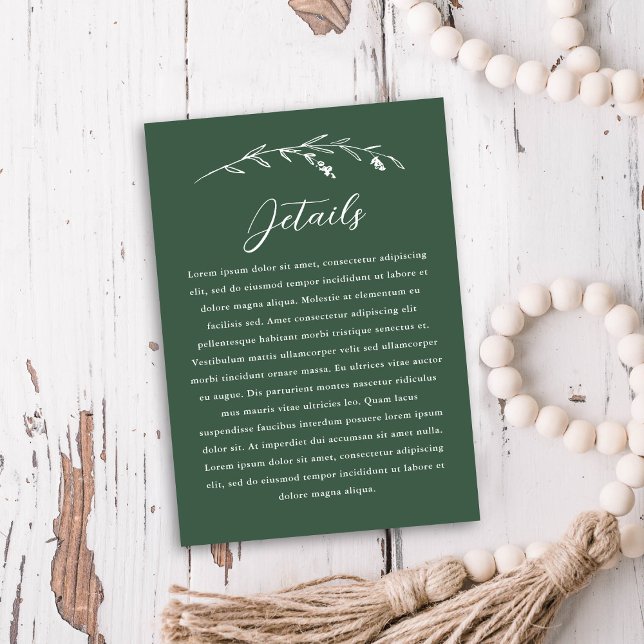 Tarjeta De Recepción Detalles del Boda de flores silvestres rusticas os (Subido por el creador)