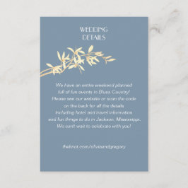 Tarjeta De Recepción Detalles del Boda de flores sin tiempo