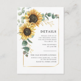 Tarjeta De Recepción Detalles del Boda de follaje de eucalipto de giras