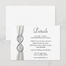 Detalles del Boda de infinito plateado de cinta bl