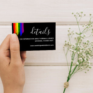 Tarjeta De Recepción Detalles del Boda de la bandera de Orgullo de Pain