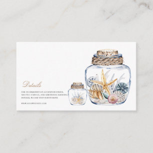 Tarjeta De Recepción Detalles del Boda de la cubierta oceánica tropical