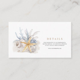 Tarjeta De Recepción Detalles del Boda de la cubierta oceánica tropical