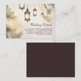 Tarjeta De Recepción Detalles del Boda de la linterna botánica del árbo