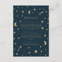 Tarjeta De Recepción Detalles del Boda de la Luna de las Estrellas de O