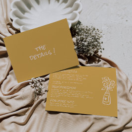 Tarjeta De Recepción Detalles del Boda de la maleta floral de color dib