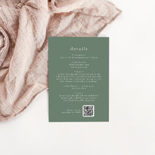 Tarjeta De Recepción Detalles del Boda de la Montaña Ecológica EMELIA S