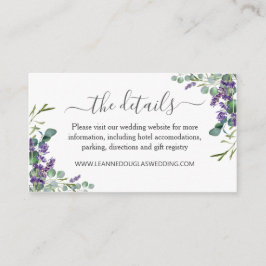 Tarjeta De Recepción Detalles del Boda de las flores de Eucalyptus Purp