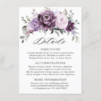 Detalles del Boda de los matices de violetas flore