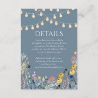 Detalles del Boda de luces de jardín y flores silv