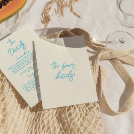 Tarjeta De Recepción Detalles del Boda de Moda caprichosa de mano retro