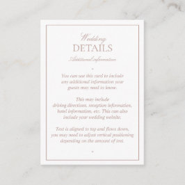 Tarjeta De Recepción Detalles del Boda de monograma con guión clásico R