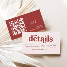 Tarjeta De Recepción Detalles del Boda de Navidades modernos