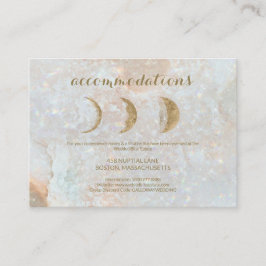 Tarjeta De Recepción Detalles del Boda de oro azul celestial de la luna