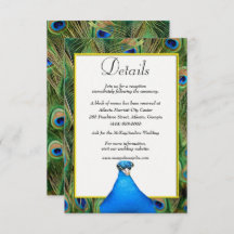 Detalles del Boda de pavo real colorido