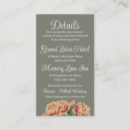 Tarjeta De Recepción Detalles del Boda de Pear Pricky Cactus