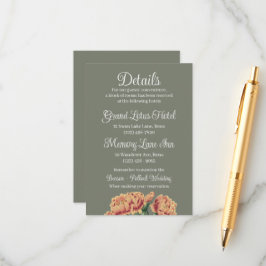Tarjeta De Recepción Detalles del Boda de Pear Pricky Cactus
