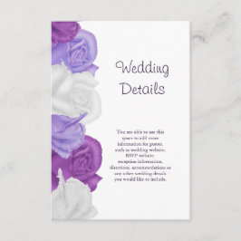 Tarjeta De Recepción Detalles del Boda de Rosas de moda Heirloom