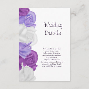 Tarjeta De Recepción Detalles del Boda de Rosas de moda Heirloom