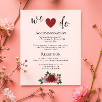 Detalles del Boda de rosas rojas y rosadas