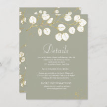 Detalles del Boda de Sage Green Gold Eucalyptus