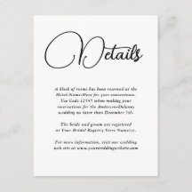 Detalles del Boda de simplicidad moderna