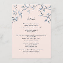 Detalles del Boda de tela azul y blanco francés