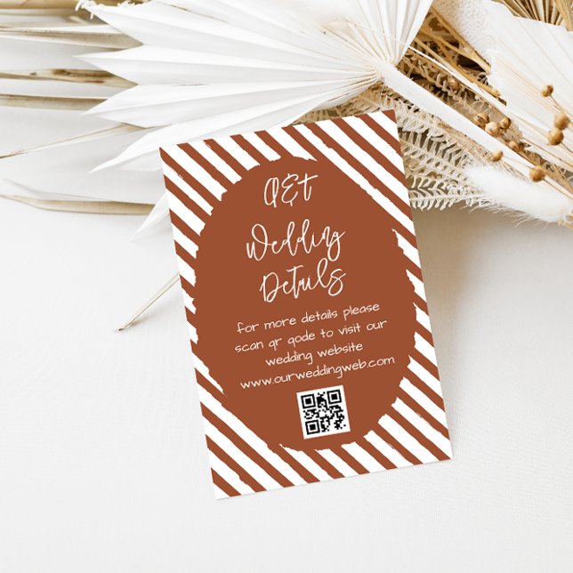 Tarjeta De Recepción Detalles del Boda de Terracotta Hand Drawn (Subido por el creador)