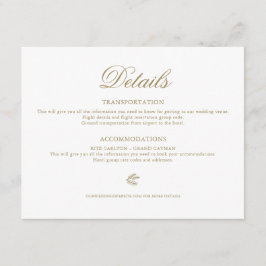 Tarjeta De Recepción Detalles del Boda de vacaciones formales de ramas 